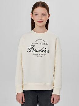 Свитшот для девочек бежевый