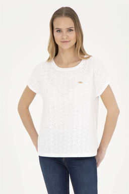 Женская футболка цвета экрю - U.s. polo assn фото 2