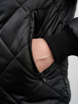 Женский бомбер, куртка. ветровка ED-06 черный - Yollochka фото 8