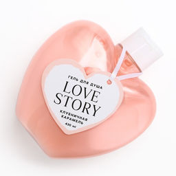 Гель для душа Love story, 430 мл, аромат клубничной карамели, Чистое счастье фото 2