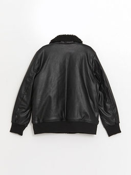 Deri G?r?n?ml? Erkek ?ocuk Mont - Waikiki фото 2