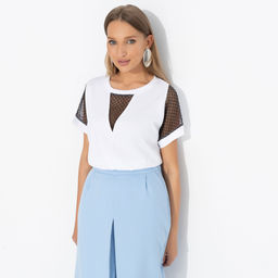 Футболка комбинированная, Всегда нарядна (extra) - Charutti фото 2