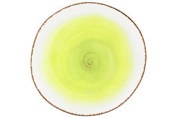 Тарелка обеденная Elan Gallery Кантри фарфор зеленая 26.5×26.5×2.5 см  фото 4