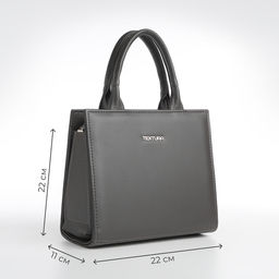 Сумка женская тоут TEXTURA на молнии, 22×11×22 см, серая