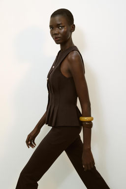 DARTED PEPLUM WAISTCOAT - Zara фото 14