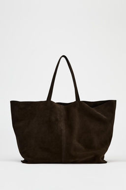 SUEDE MAXI TOTE BAG - Zara фото 8