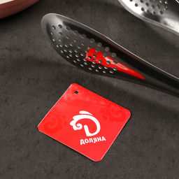 Щипцы кухонные с перфорацией Доляна, 201 сталь, 23 см фото 3