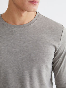 Bisiklet Yaka Uzun Kollu Erkek Ti??rt