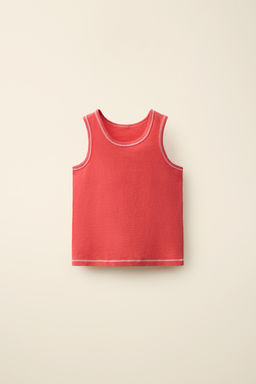 CAMISETA PESPUNTES CREATED BY CARAMEL LONDON X ZARA / Rojo