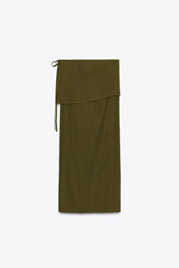 SEMI-SHEER TEXTURED SARONG SKIRT - Zara фото 6
