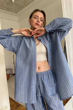 Костюм женский SET065/07/Голубой, белый - M&G all natural фото 7