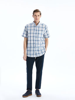 Regular Fit K?sa Kollu Ekose Erkek G?mlek