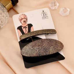 Цена за 2 шт. Заколка - автомат для волос «Лава», набор 2 шт.: 9 см, 7.5 см