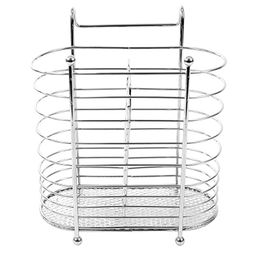 Подставка хромированная для столовых приборов 15,5х7,5х18,5см, на рейлинг (Китай) - Домашняя мода фото 2