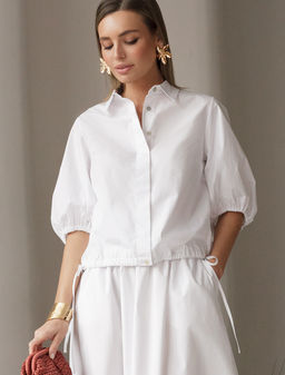 Блузка из легкого хлопкового поплина