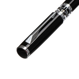 Ручка подарочная, шариковая «Кронос» в кожзам футляре, поворотная, корпус чёрный с серебром