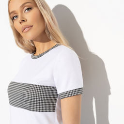 Футболка из трикотажа Неповторимая ты (white) - Charutti фото 9