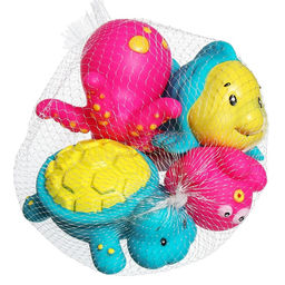 Резиновые игрушки для ванны Крошка Я «Морские друзья», в наборе 4 шт., виды МИКС