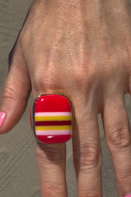 PACK 2 ANILLOS RAYAS RESINA / Multicolor - Zara фото 3