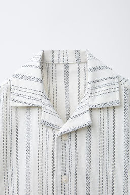RUSTIC STRIPED BOWLING SHIRT - Zara фото 3