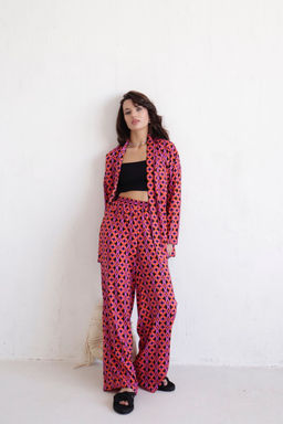 9668 Костюм из кимоно и брюк-палаццо с геометрическим принтом - Martichelli фото 6