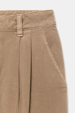 JEANS Z1975 WIDE LEG TIRO MEDIO PINZAS / Camel claro - Zara фото 5