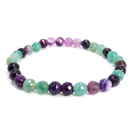 Браслет из камня с огранкой Флюорит оберег на верность и любовь 6мм