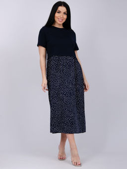 Платье "Виттория 2" синий, вискоза/кулирка (М)