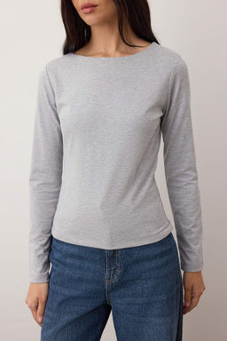 Trendyolmilla Siyah-Ekru Ikili Paket Kay?k Yaka Fitted/Vucuda Oturan Orme Bluz TWOAW25BZ00062  фото 11
