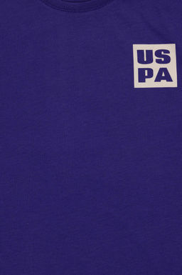 Фиолетовая футболка с круглым вырезом для мальчиков - U.s. polo assn фото 5