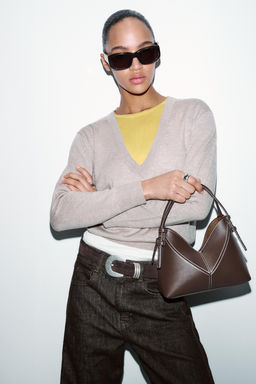 MINI BUCKET BAG WITH TOPSTITCHING - Zara фото 3