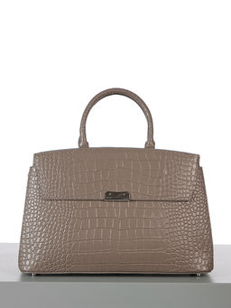 LACCOMA сумка НИ8099-серый натуральная кожа хлопок