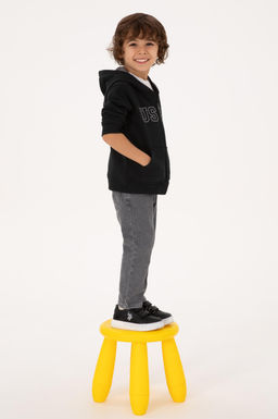 Erkek _ocuk Siyah Fermuarl_ _rme H_rka - U.s. polo assn фото 4