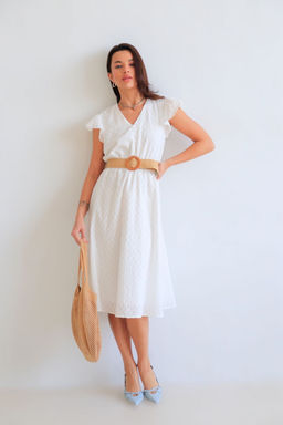 Martichelli Платье хлопковое белое  фото 6