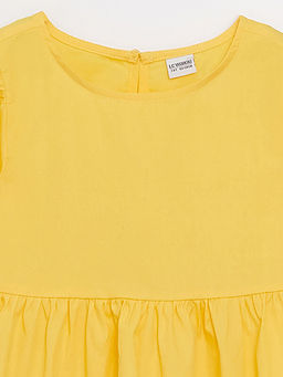 Bisiklet Yaka Basic K?sa Kollu K?z ?ocuk Elbise - Waikiki фото 3