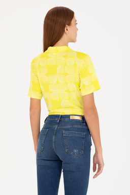 U. S. Polo Assn Женская неоново-желтая трикотажная рубашка - U.s. polo assn фото 5