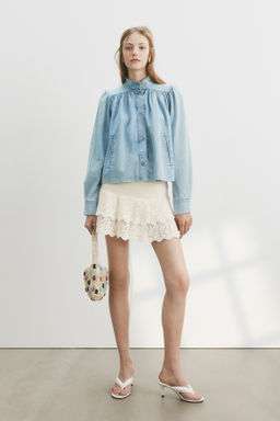 Falda escalonada efecto crochet - H&m фото 5