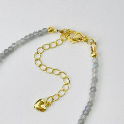 Браслет из Лабрадора и Жемчуга - Радуга самоцветов фото 4