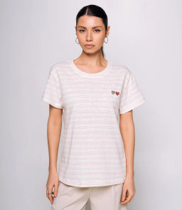 Футболка #КТ9101 (2), розовый, белый