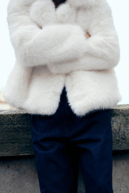 ZW COLLECTION FAUX FUR JACKET - Zara фото 2