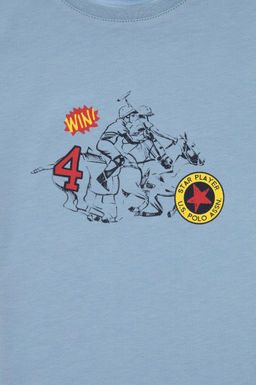 Erkek _ocuk Mavi Comfort Bisiklet Yaka Ti__rt Sepette S_rpriz _ndirim - U.s. polo assn фото 3