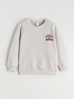 Araba Bask?l? Erkek ?ocuk Sweatshirt 2li