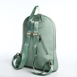 Рюкзак женский из искусственной кожи на молнии, 2 кармана, цвет зелёный - Simaland фото 3