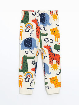 Fil Bask?l? Erkek Bebek Pijama Alt