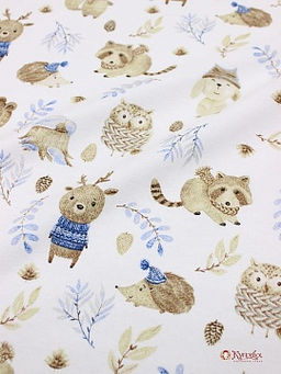 Фланель Лесной переполох, ш.0.95м, хлопок-100%, 160гр/м.кв