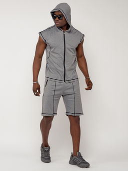 Спортивный костюм летний мужской светло-серого цвета 2262SS - FUYOUKAI фото 6