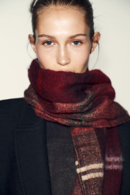 JACQUARD CHECK SCARF - Zara фото 7