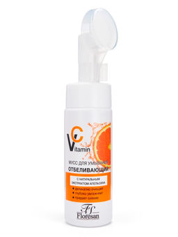 Floresan VITAMIN C Мусс отбеливающий для умывания с натуральным экстрактом апельсина, 170мл