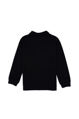 Erkek _ocuk Siyah Basic Polo Yaka Sweatshirt Sepette S_rpriz _ndirim - U.s. polo assn фото 2