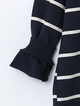 Bisiklet Yaka Bask?l? K?z ?ocuk Sweatshirt